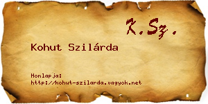 Kohut Szilárda névjegykártya